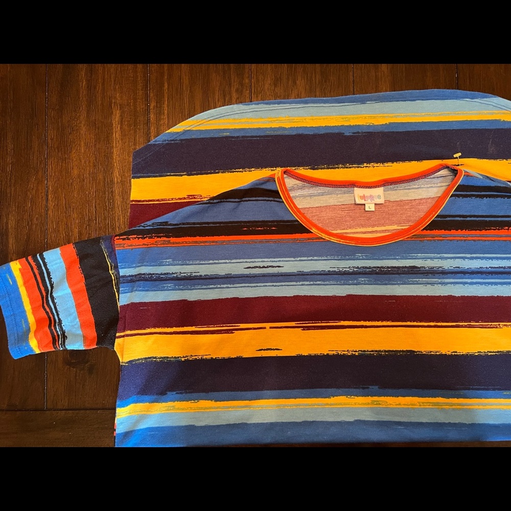 Lularoe Carly Color Stripped Dress